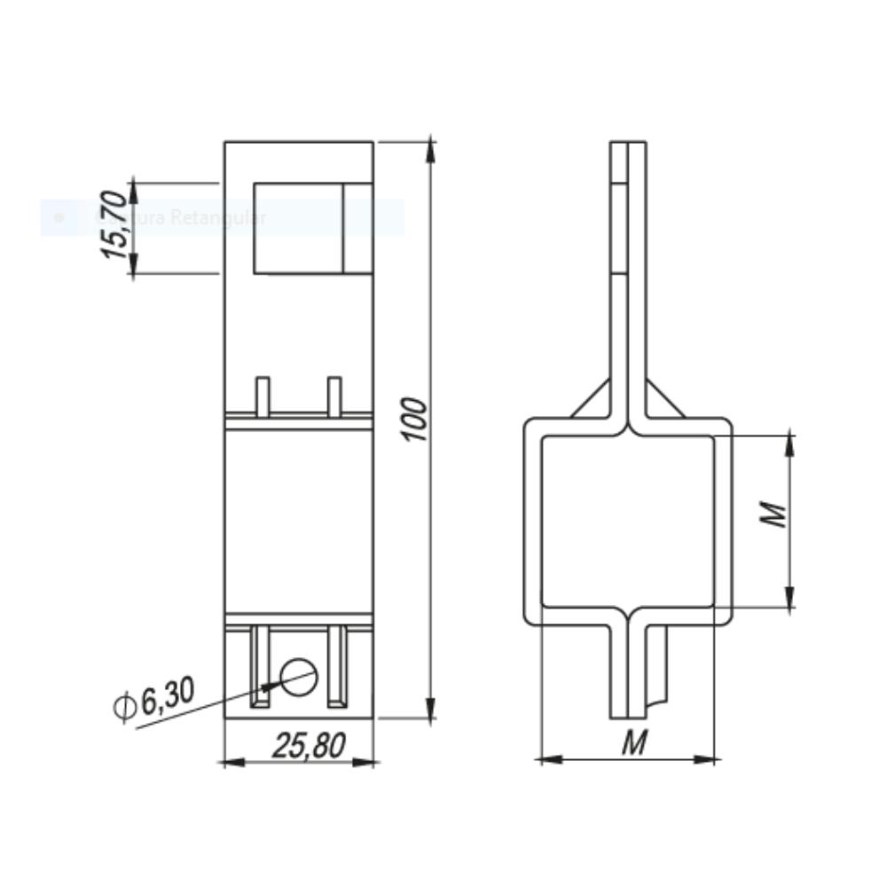 Abraçadeira Para Barra 38X38MM (M248)