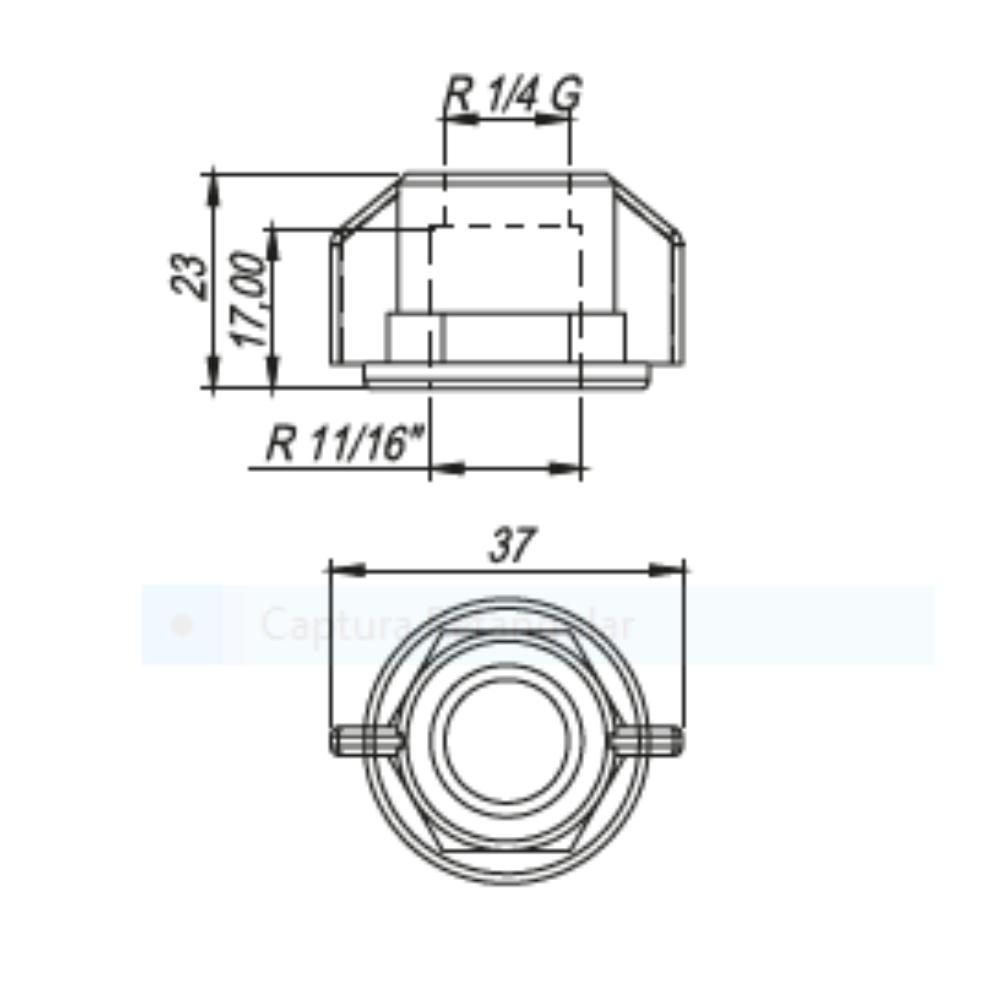 Adaptador De Rosca 11/16" Para 1/4" (M259)